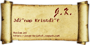 Jónap Kristóf névjegykártya
